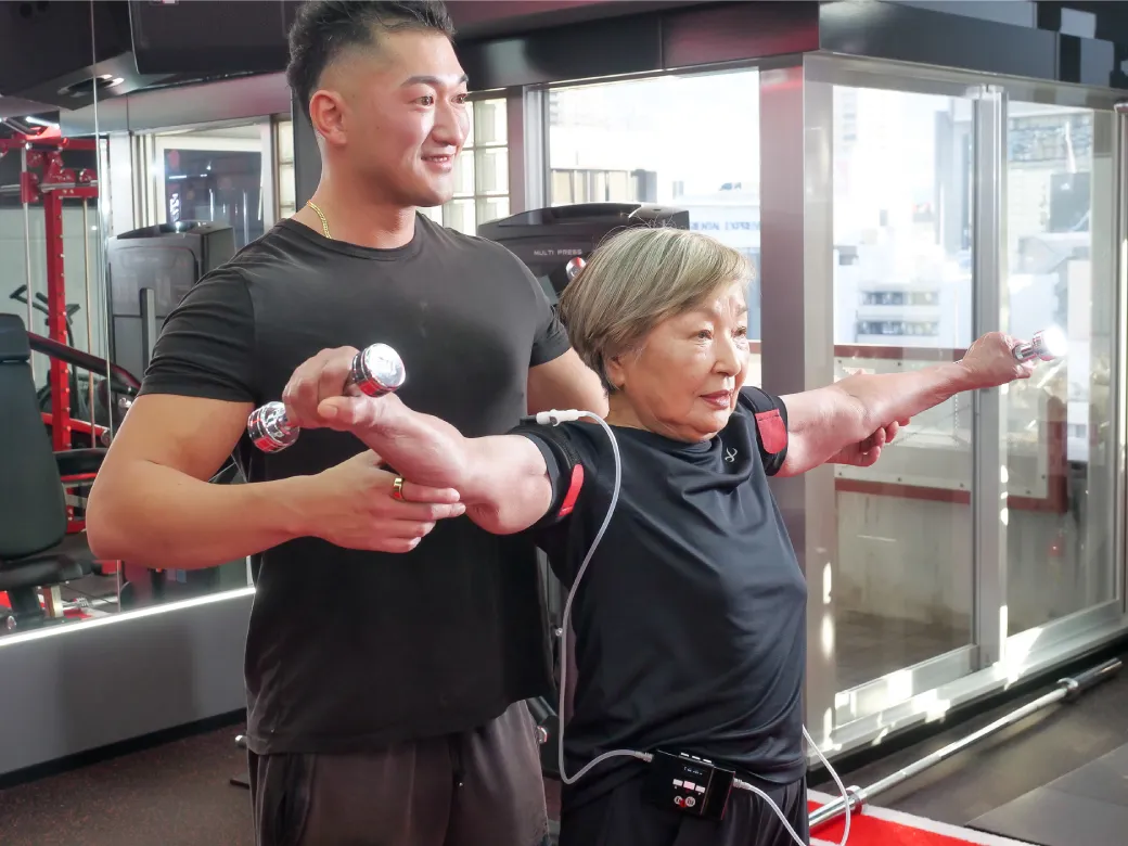 加圧トレーニングの様子